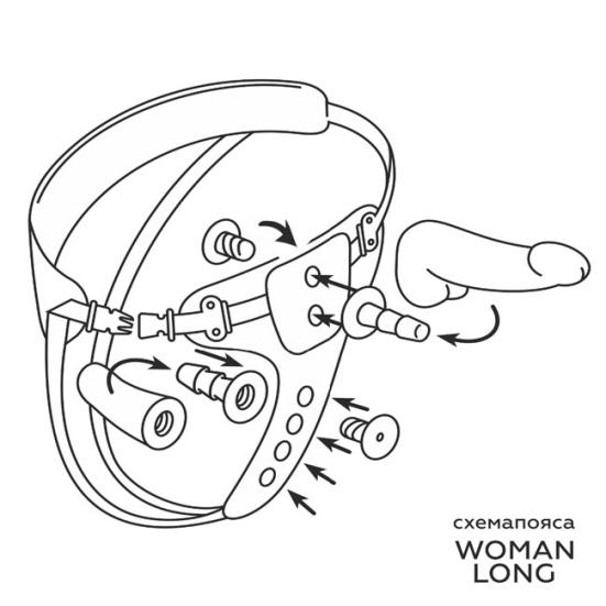 Страпон с 3 насадками Harness 6&quot; Long