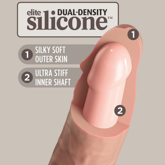 Фаллос-вибратор 7&quot; Vibrating Silicone Dual Density